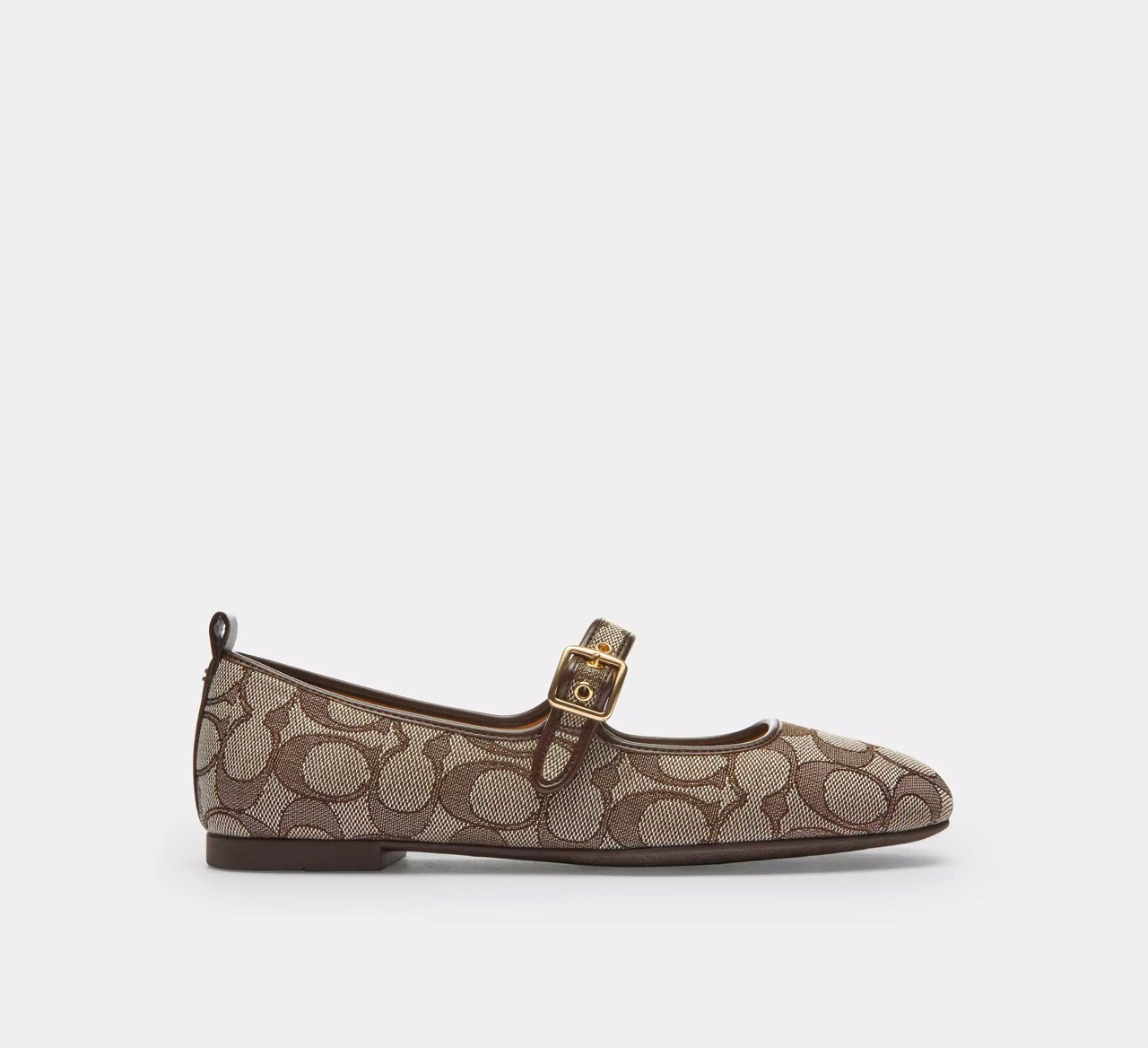 [INCOMING ETA 30 DAYS] COACH C Rivet Mary Jane In Signature Jacquard in Oak/Maple (FK)(CCO00)