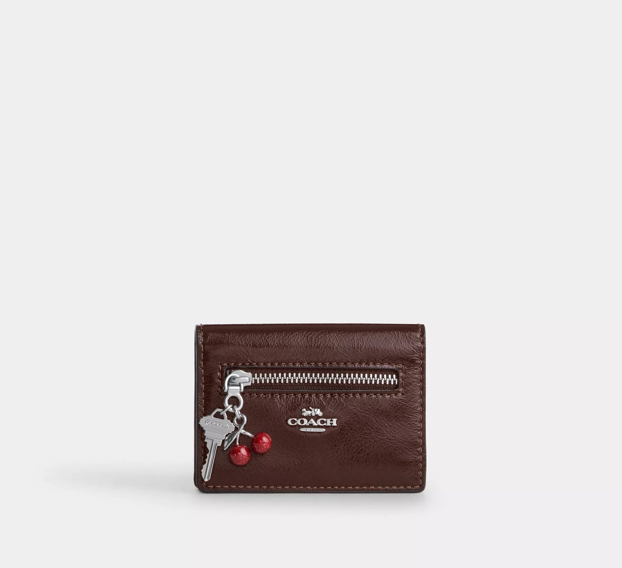[INCOMING ETA 30 DAYS] COACH Card Case With Charms in Maple (CEZ23)