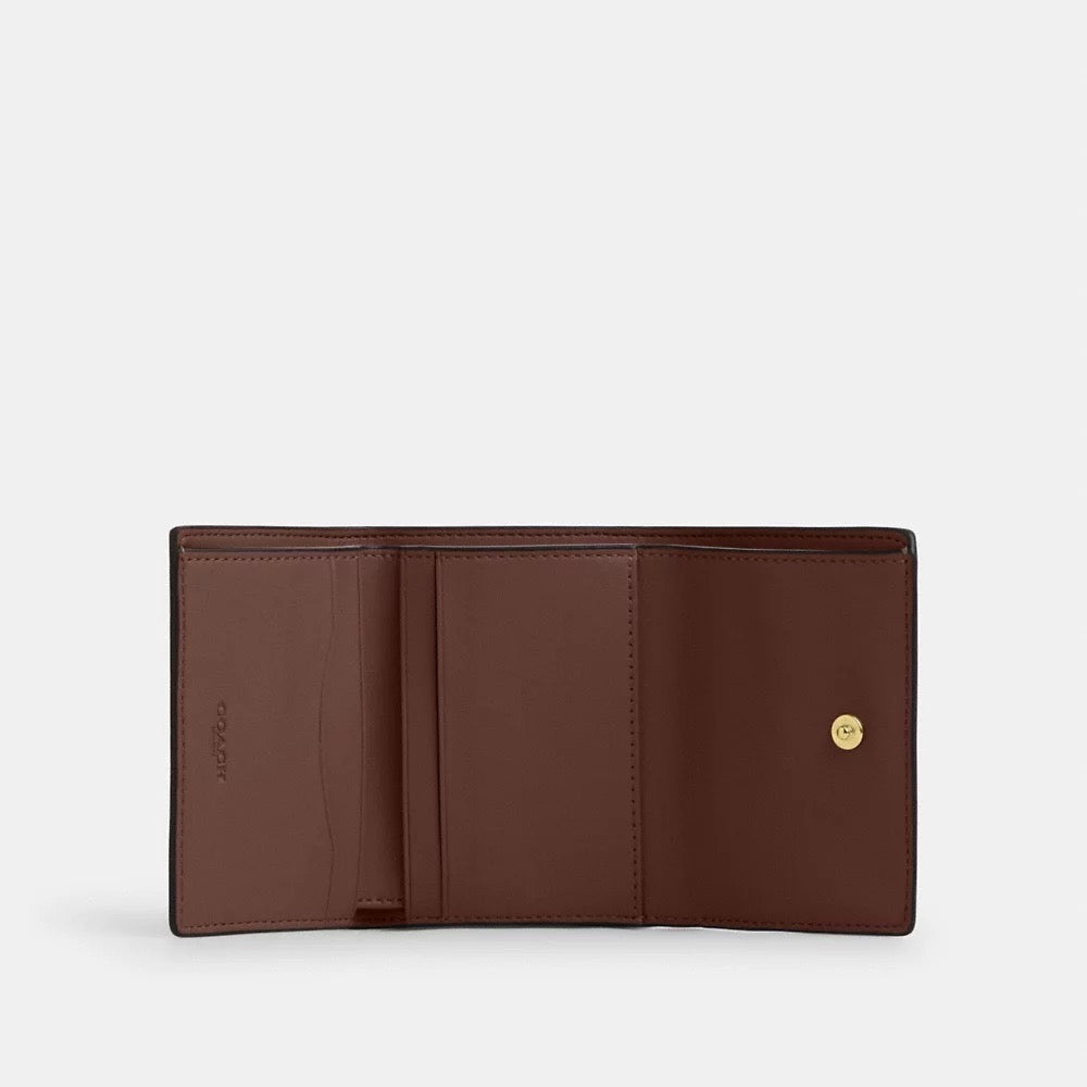 [INCOMING ETA 30 DAYS] COACH Card Holder Wallet In Signature Canvas in Tan/Brown (CZ034)