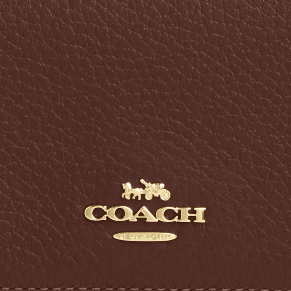 [INCOMING ETA 30 DAYS] COACH Card Holder Wallet In Signature Canvas in Tan/Brown (CZ034)