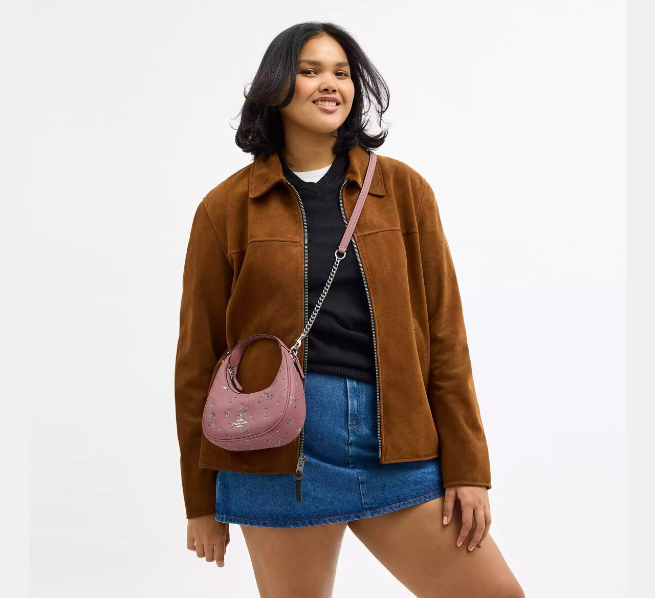 [INCOMING ETA 30 DAYS] COACH Carmen Mini Crossbody Bag With Star Print in Dusty Pink Multi (CCE63)