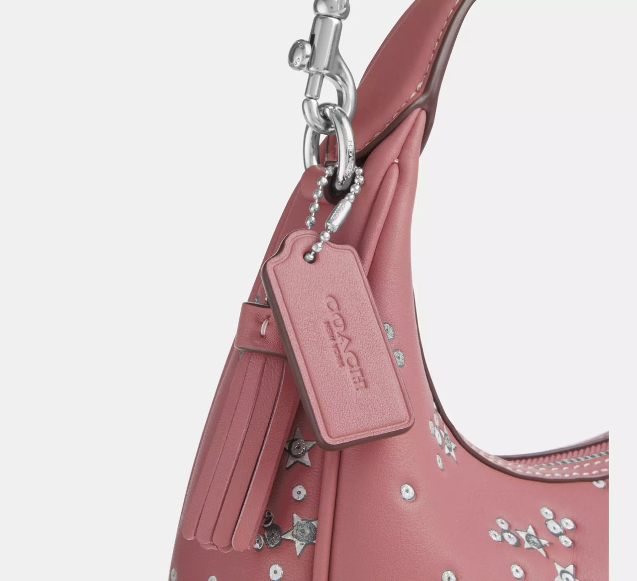 [INCOMING ETA 30 DAYS] COACH Carmen Mini Crossbody Bag With Star Print in Dusty Pink Multi (CCE63)