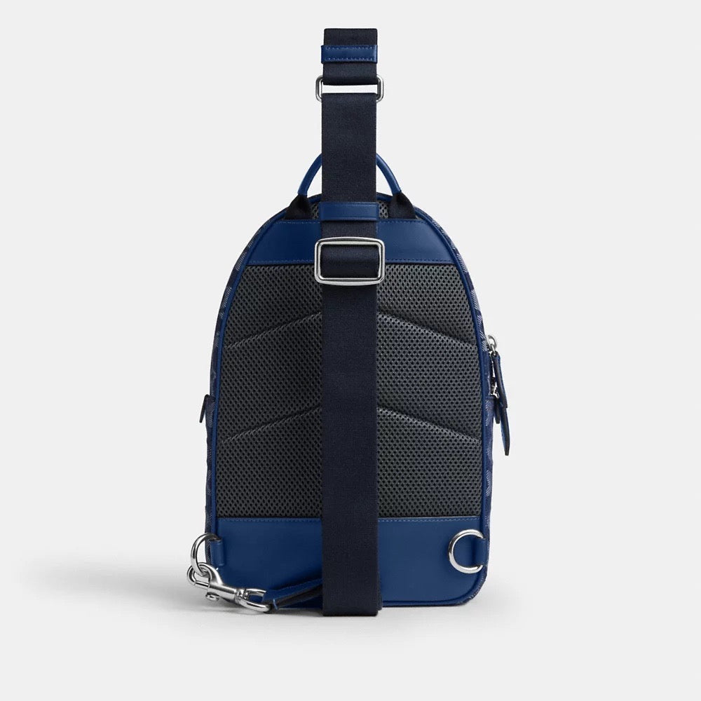 [INCOMING ETA 30 DAYS] COACH Men Charter Pack In Signature Denim in Deep Blue (SHW)(CAJ87)