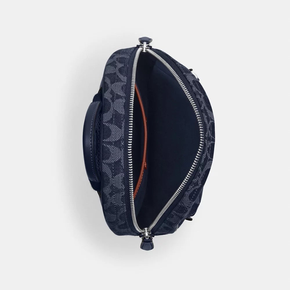 [INCOMING ETA 30 DAYS] COACH Men Charter Pack In Signature Denim in Deep Blue (SHW)(CAJ87)