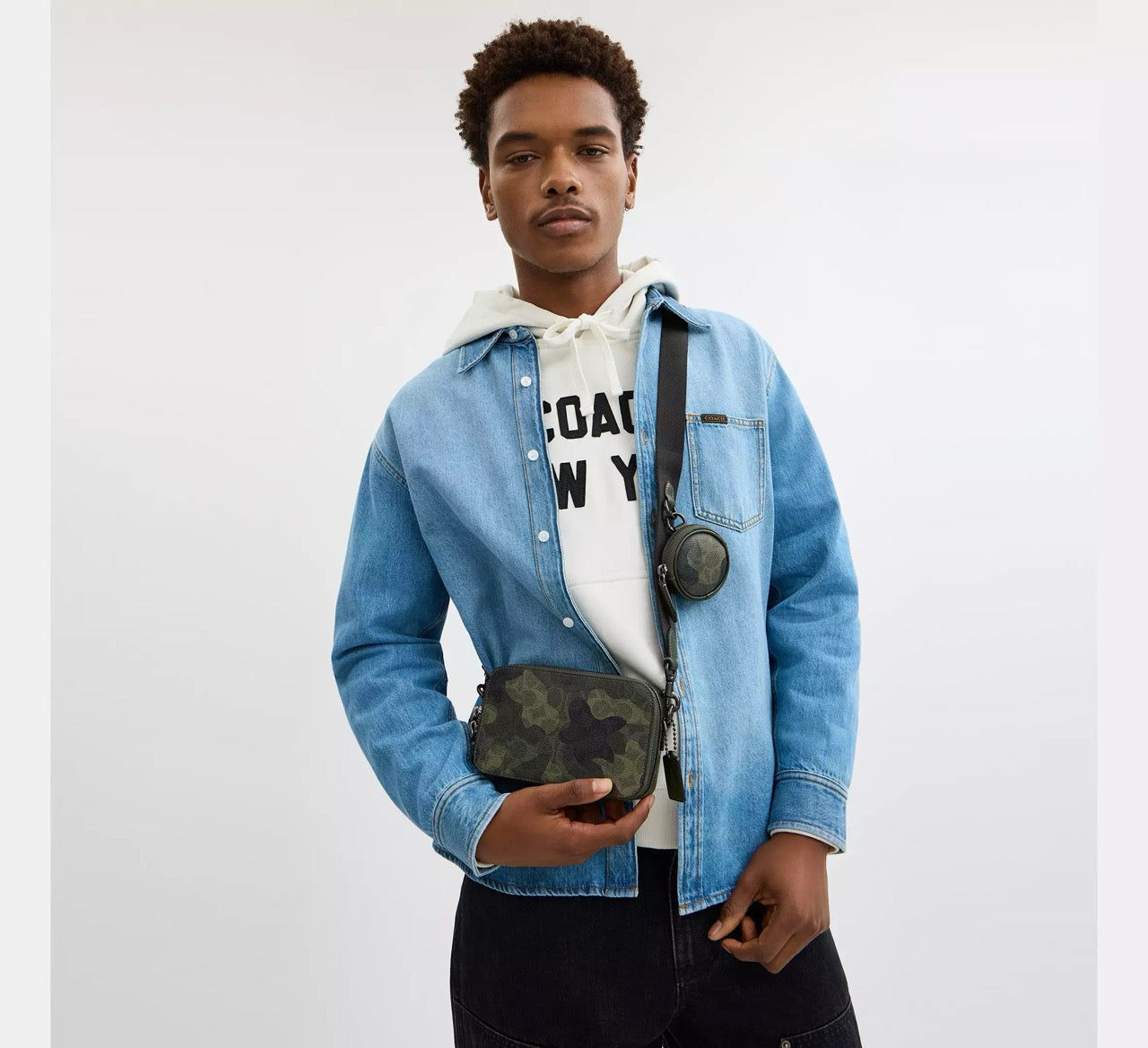 [INCOMING ETA 30 DAYS] COACH For Men Charter Slim Crossbody Bag In Signature Camo Print in Signature Camo (CAG00)