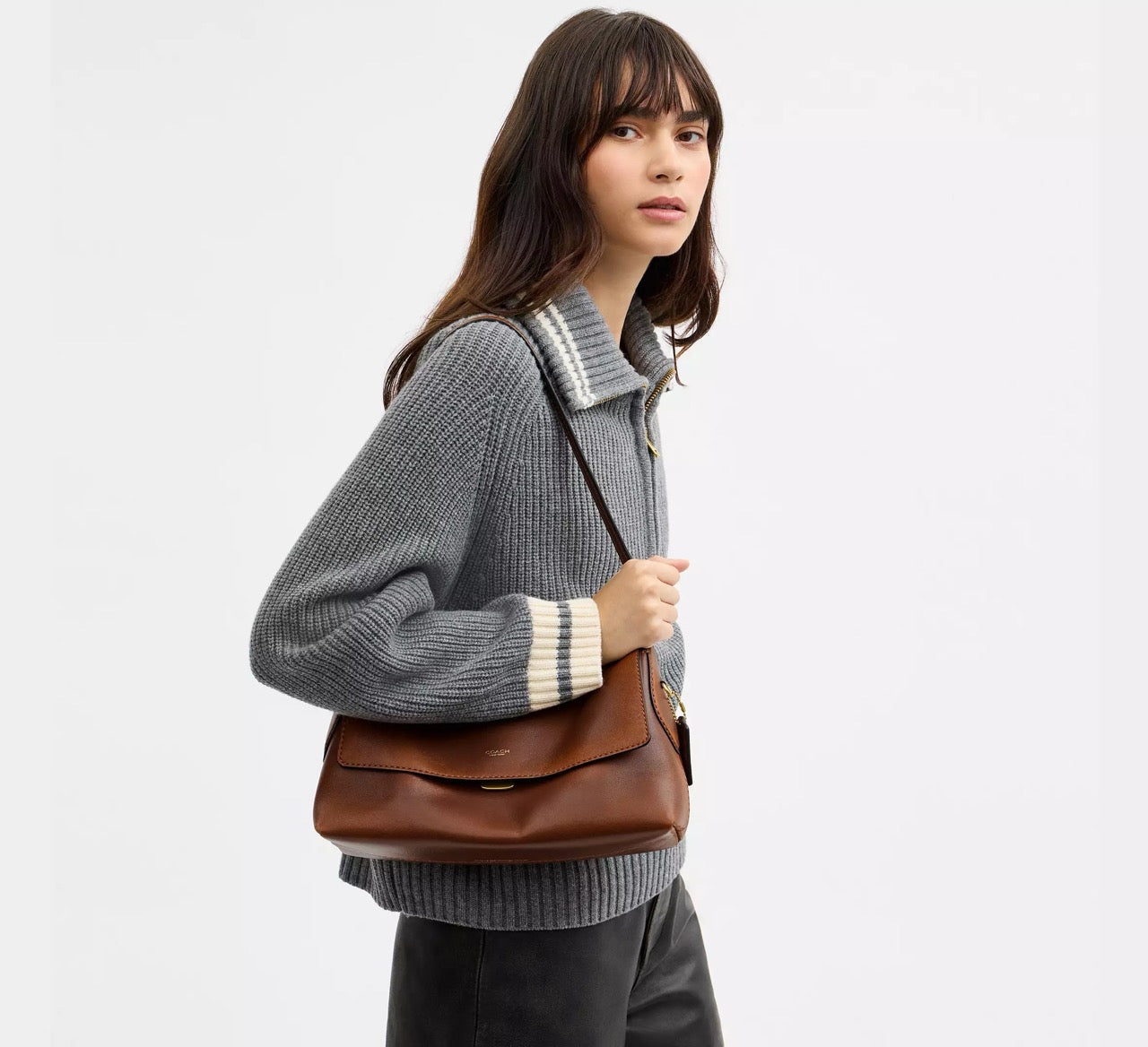 [WEB EXCLUSIVE][INCOMING ETA 30 DAYS] COACH Chelsea Shoulder Bag 30 in Brown (CEN58)