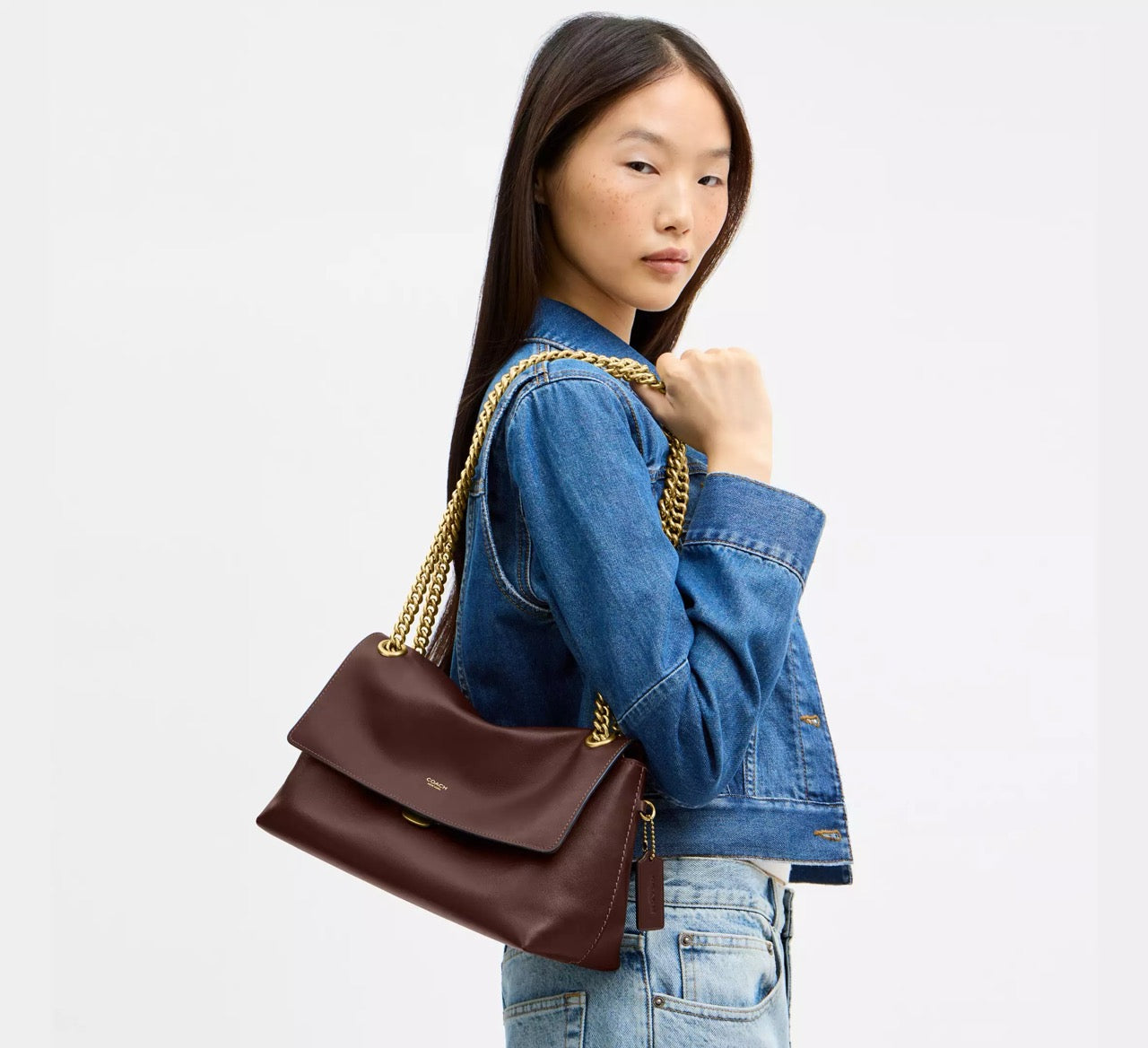 [INCOMING ETA 30 DAYS] COACH Chelsea Shoulder Bag 30 With Chain in Maple (CDS61)