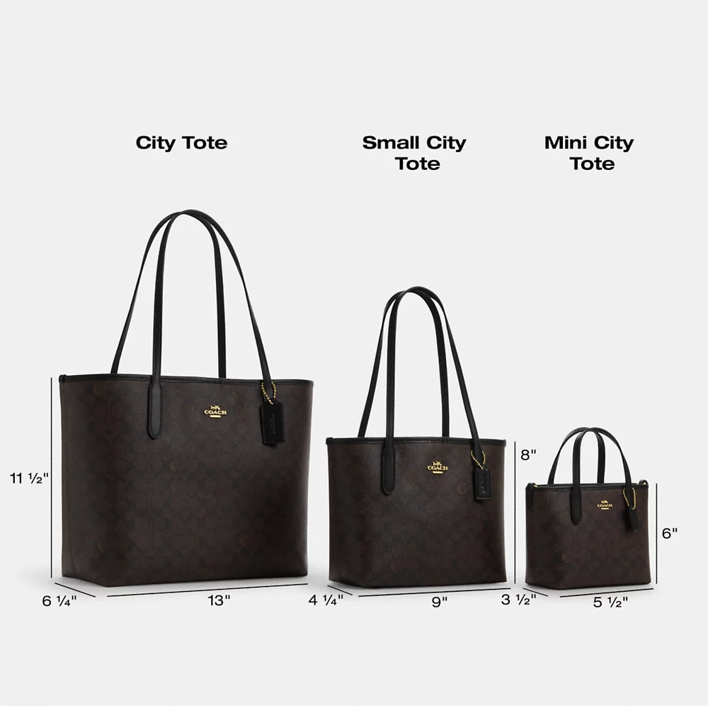 Mini city zip tote coach sale