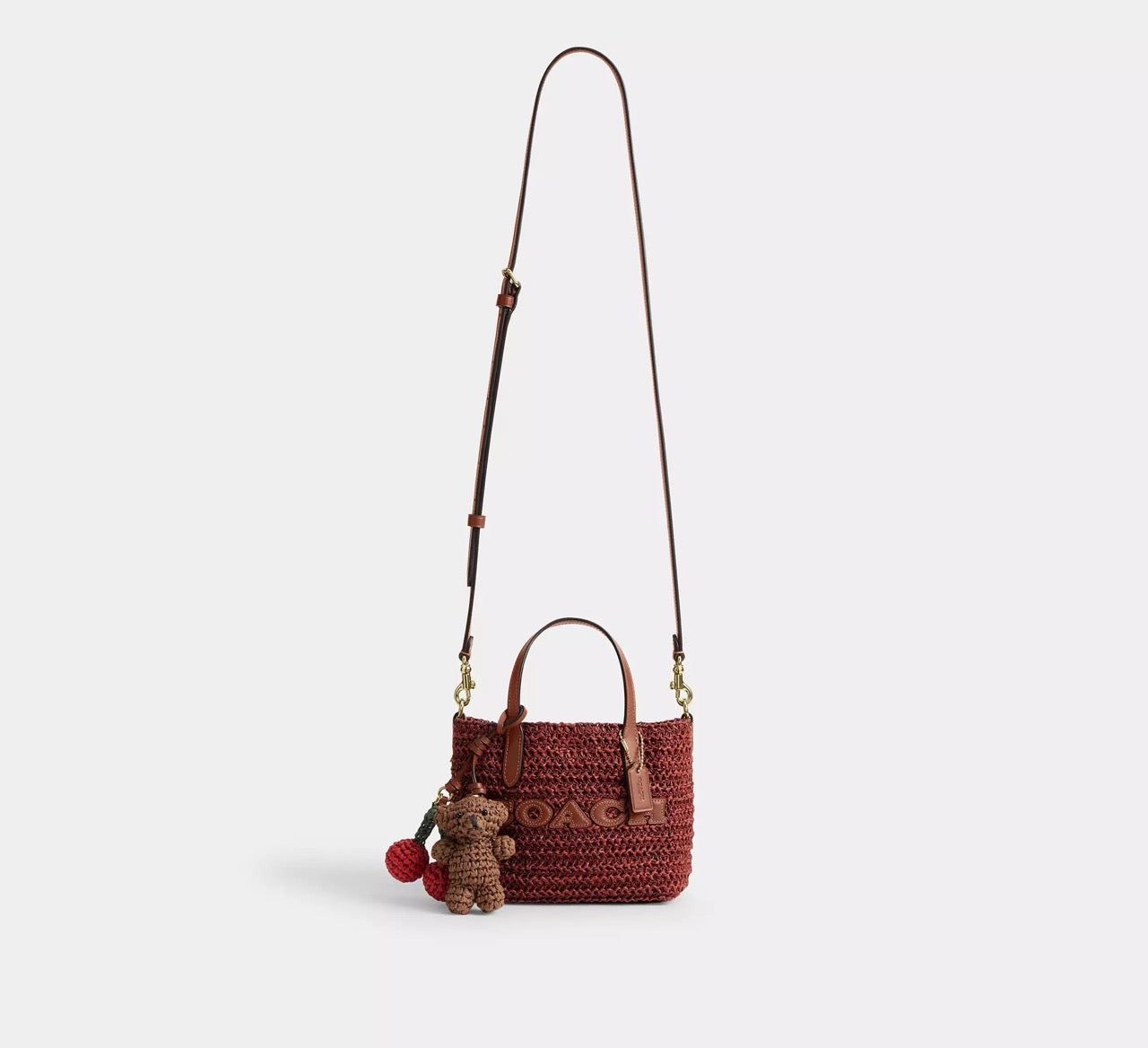 [READY STOCK MY] COACH City Mini Tote Bag With Charms in Russet (CEU30)