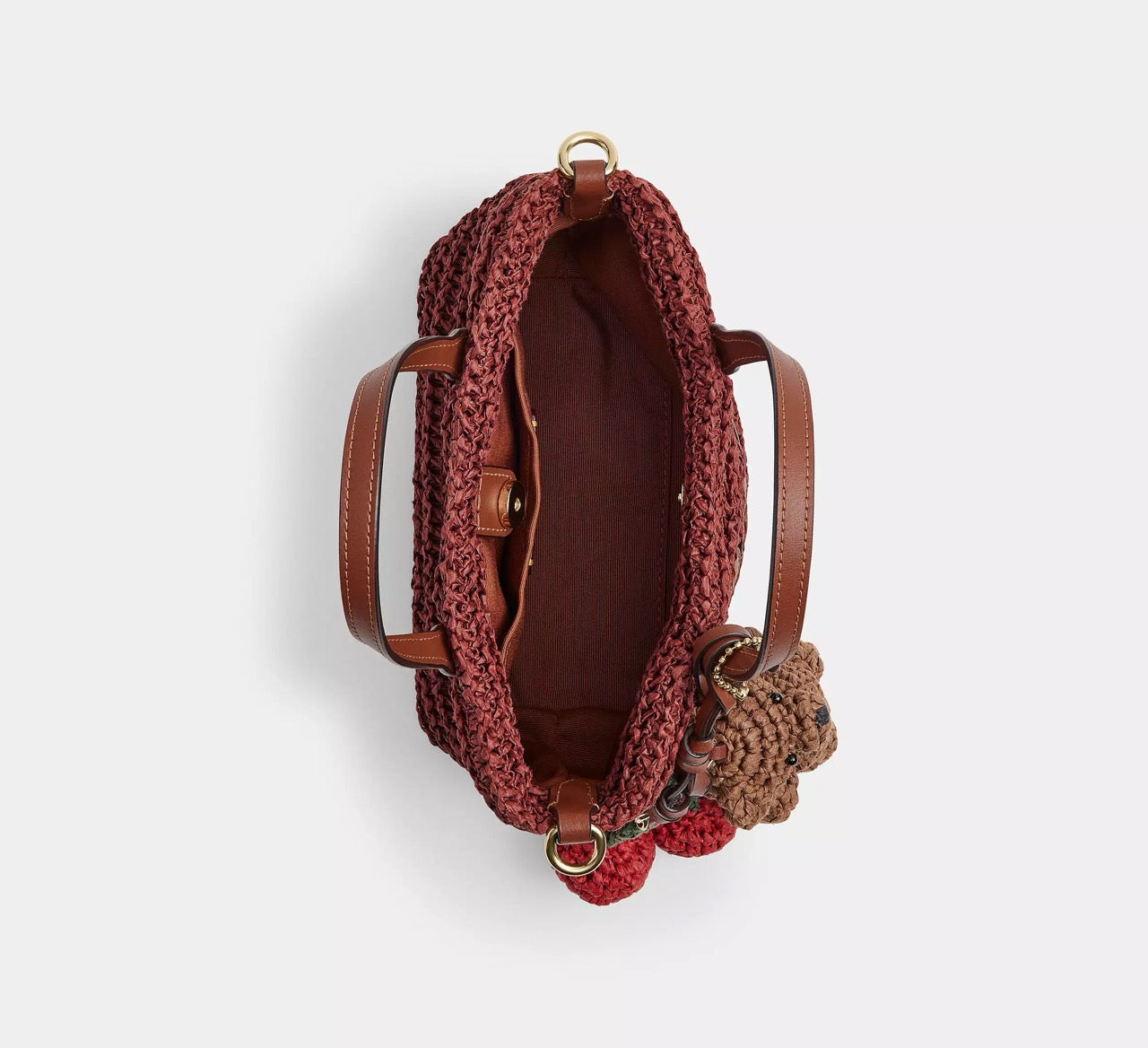 [READY STOCK MY] COACH City Mini Tote Bag With Charms in Russet (CEU30)