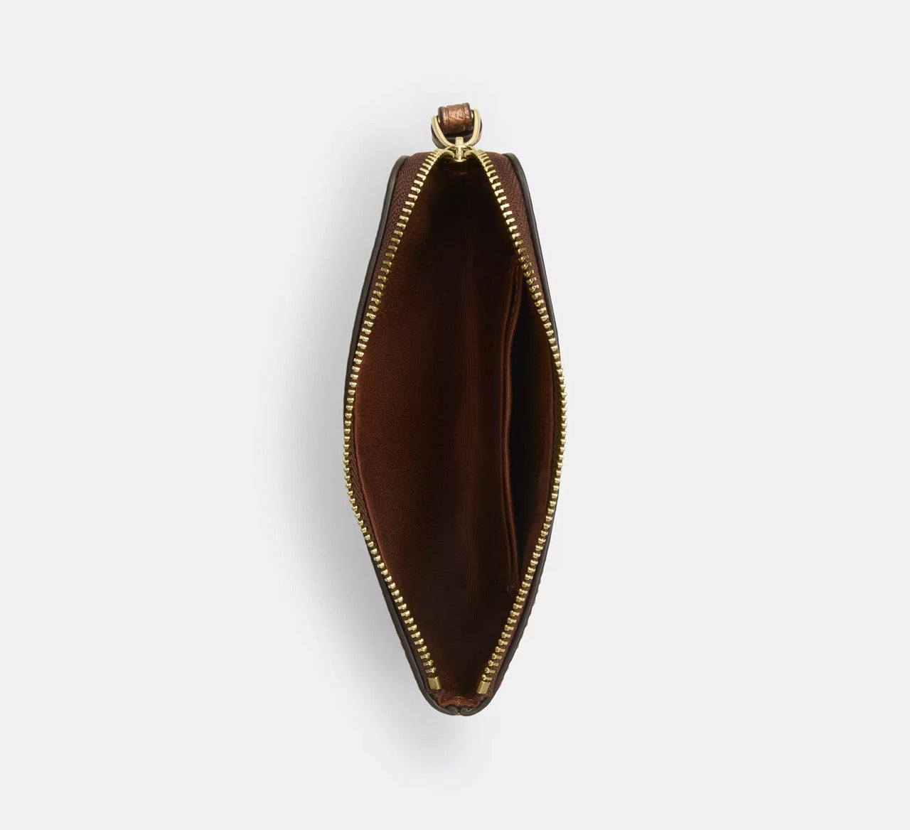[INCOMING ETA 30 DAYS] COACH Corner Zip Wristlet In Signature Canvas in Brown/Copper (CCK71)