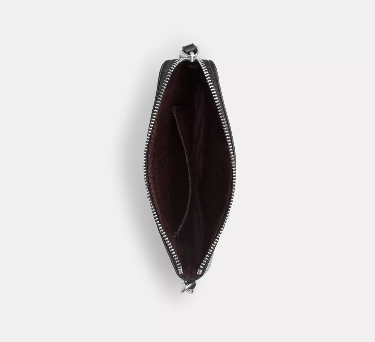 [READY STOCK MY] COACH Corner Zip Wristlet In Signature Leather With Heart Charm in Black (SHW)(CDY96)