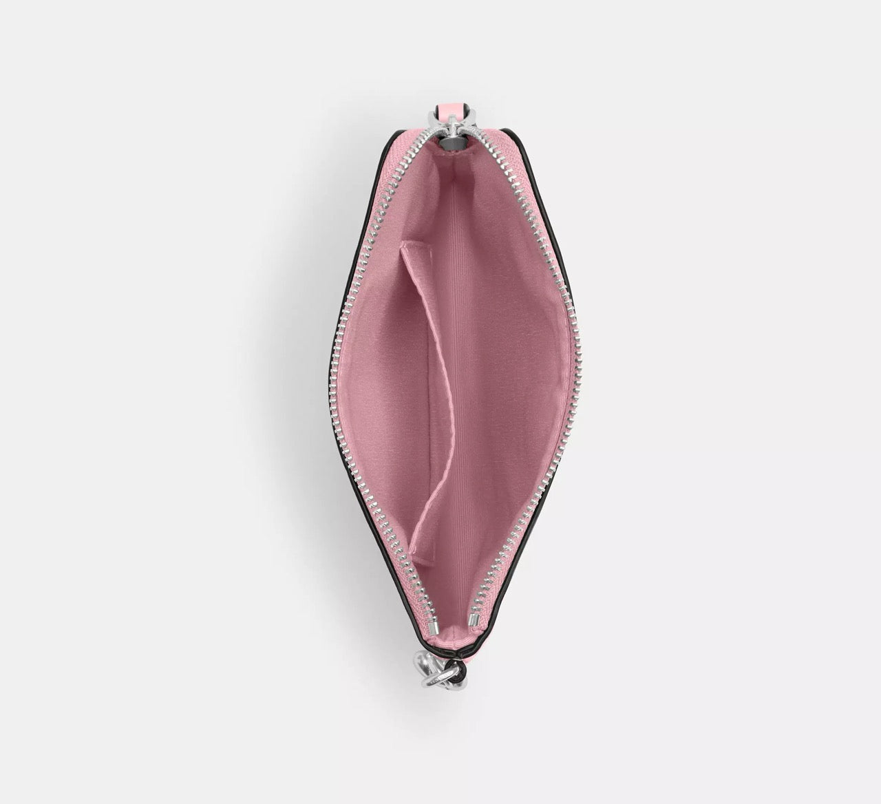 [INCOMING ETA 30 DAYS] COACH Corner Zip Wristlet In Signature Leather With Heart Charm in Pink (CDF04)