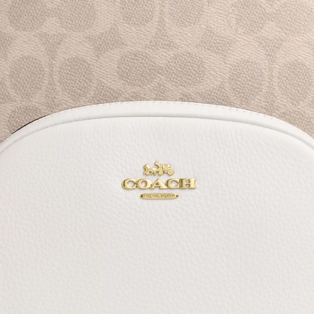 [INCOMING ETA 30 DAYS] COACH Court Backpack In Signature Canvas in Sand Chalk (CZ176)