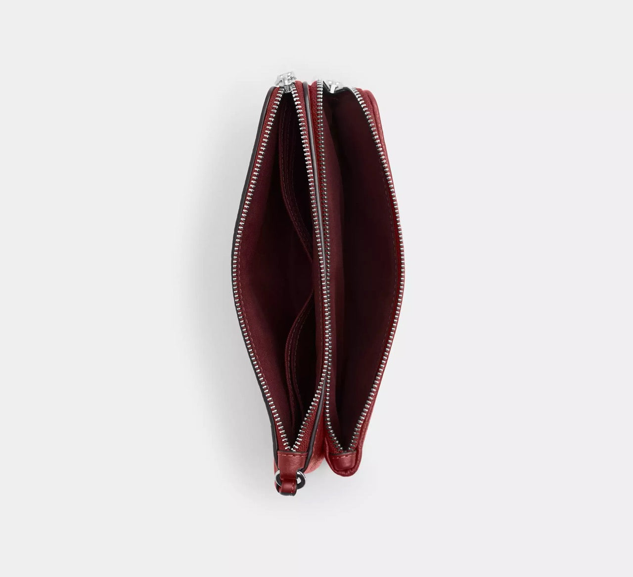 [READY STOCK MY] COACH Double Zip Wallet In Signature Denim in True Red (CDN22)