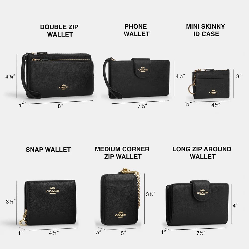 [INCOMING ETA 30 DAYS] COACH Double Zip Wallet in Black (GHW)(CU919)