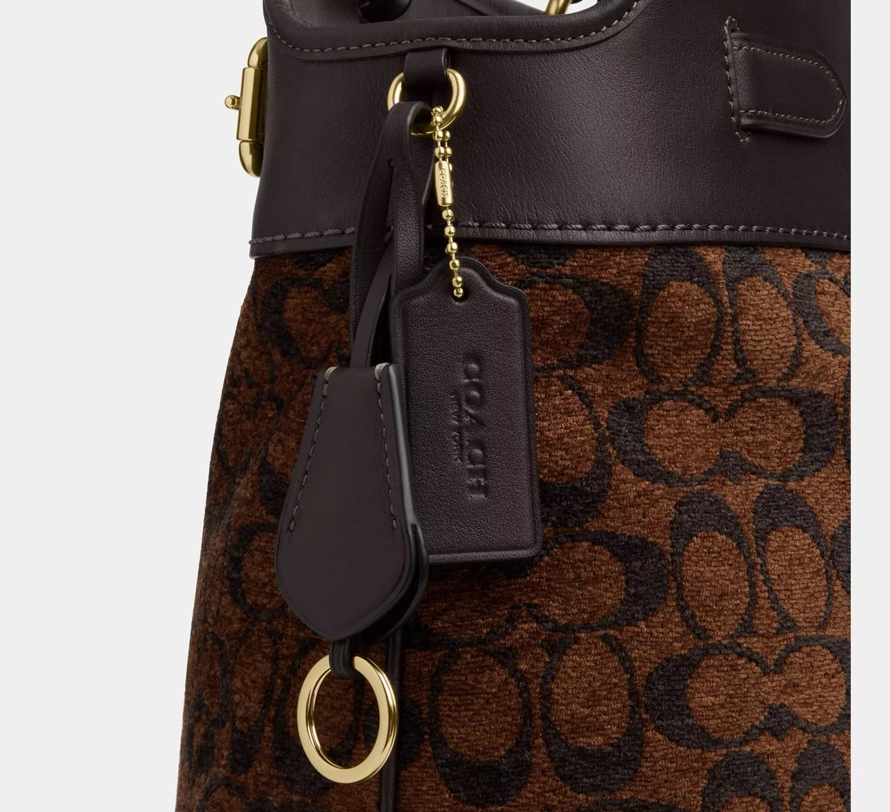 [INCOMING ETA 30 DAYS] COACH Easton Tote Bag In Signature Chenille in Truffle (CCZ08)
