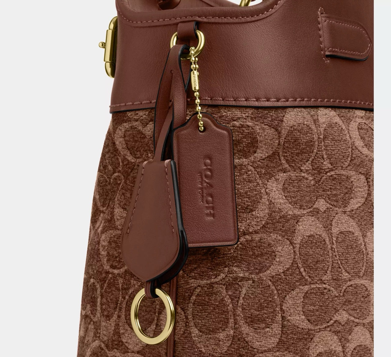 [INCOMING ETA 30 DAYS] COACH Easton Tote Bag In Signature Chenille in Vintage Brown (CCZ08)