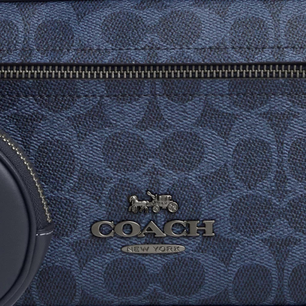 [INCOMING ETA 30 DAYS] COACH Elias Belt Bag In Signature Canvas in Denim/Midnight Navy (CZ400)
