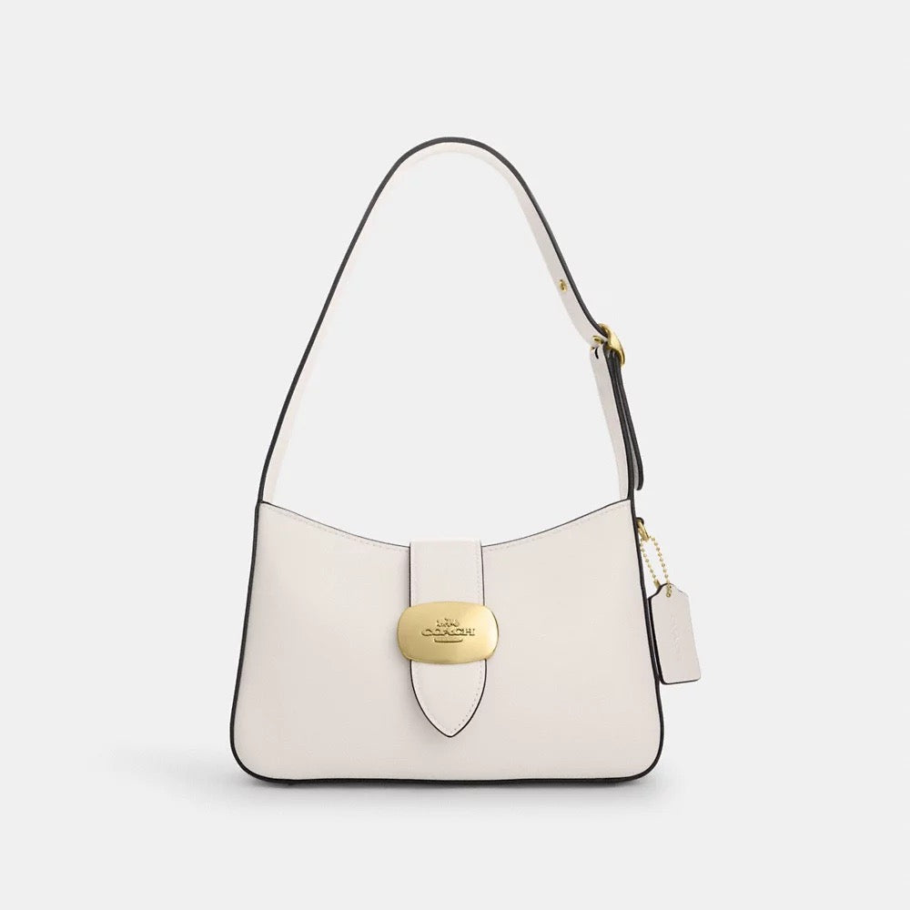[SPECIAL DEAL][READY STOCK MY] COACH Eliza Shoulder Bag With Zipper Closure in Chalk (CAA93)