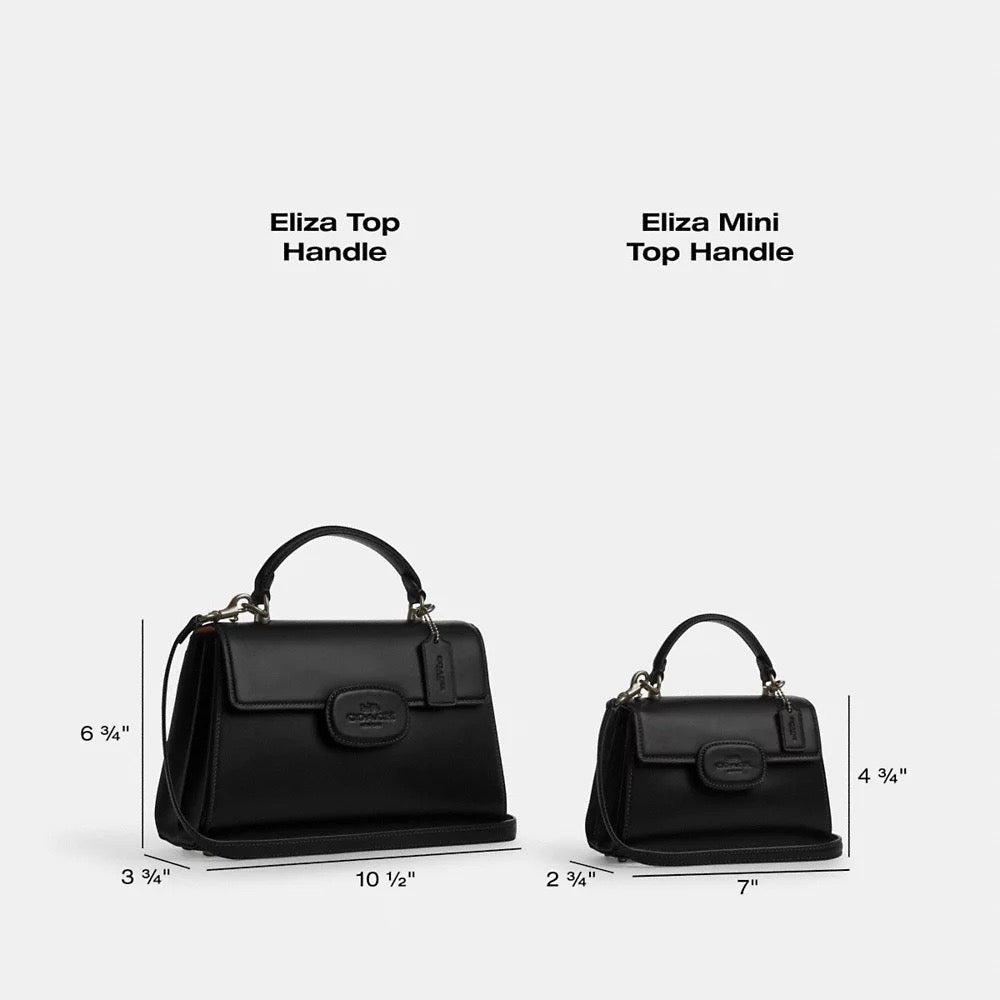 [SPECIAL DEAL][READY STOCK MY] COACH Eliza Top Handle Bag In Signature Canvas in Walnut/Black (CW012)