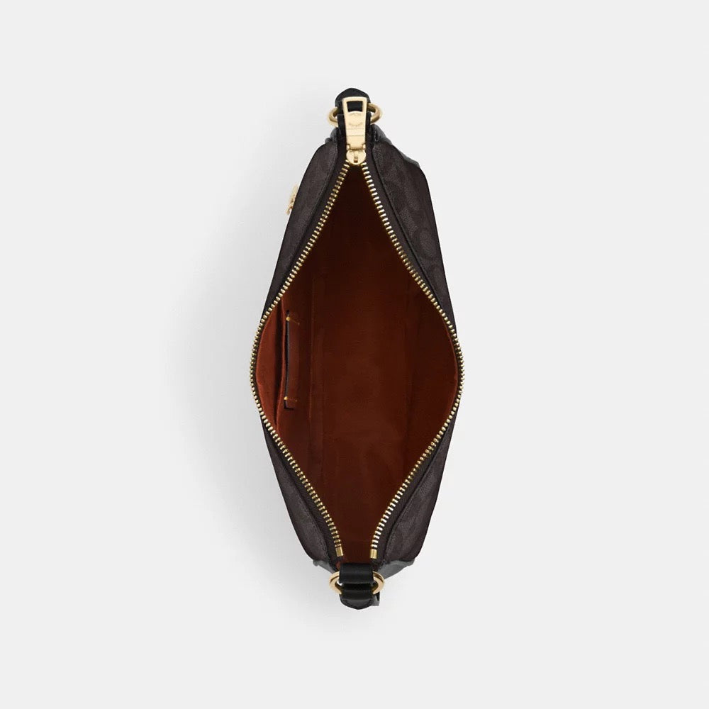 [INCOMING ETA 30 DAYS] COACH Ellie File Bag In Signature Canvas in Walnut/Black (CZ177)
