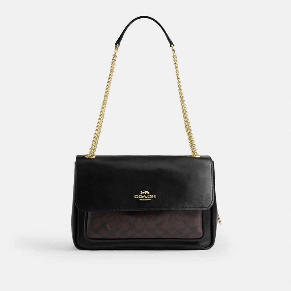 [INCOMING ETA 30 DAYS] COACH Elodie Crossbody Bag In Signature Canvas in Walnut/Black (CCF10)