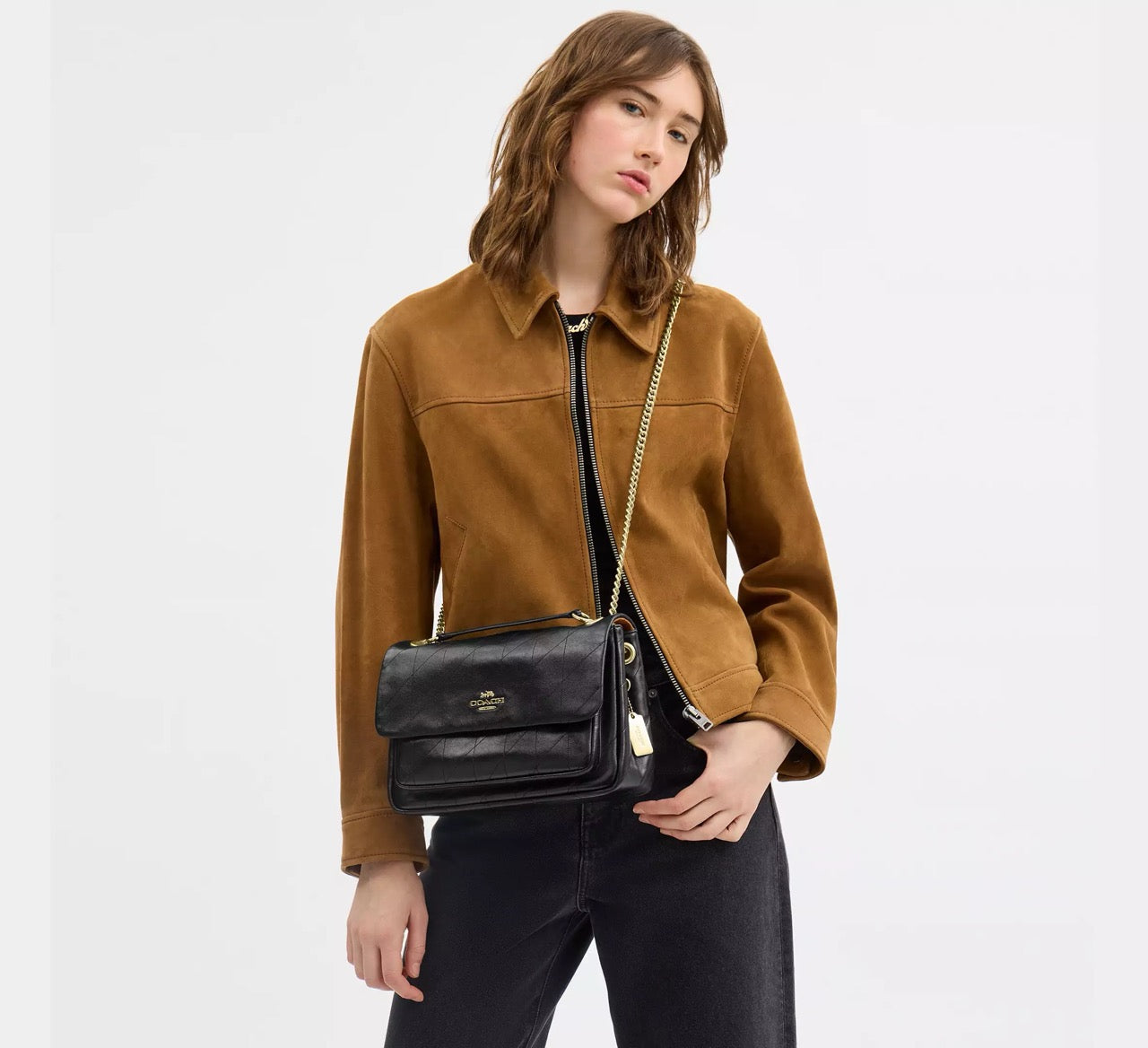 [INCOMING ETA 30 DAYS] COACH Elodie Crossbody Bag With Quilting in Black (CCZ62)