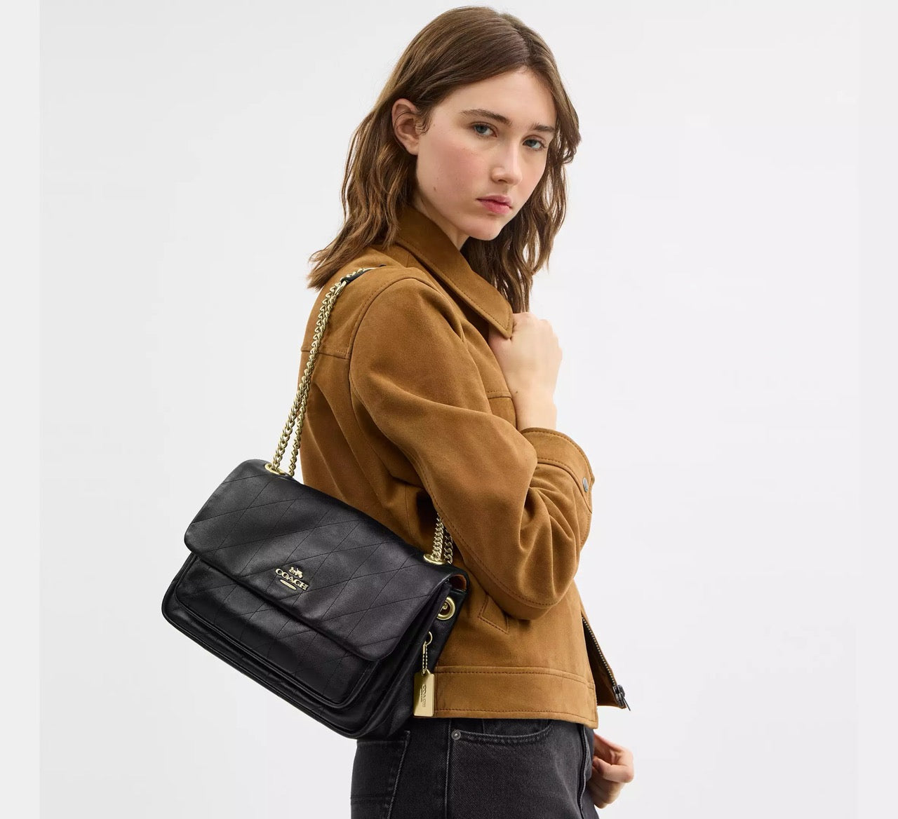 [INCOMING ETA 30 DAYS] COACH Elodie Crossbody Bag With Quilting in Black (CCZ62)