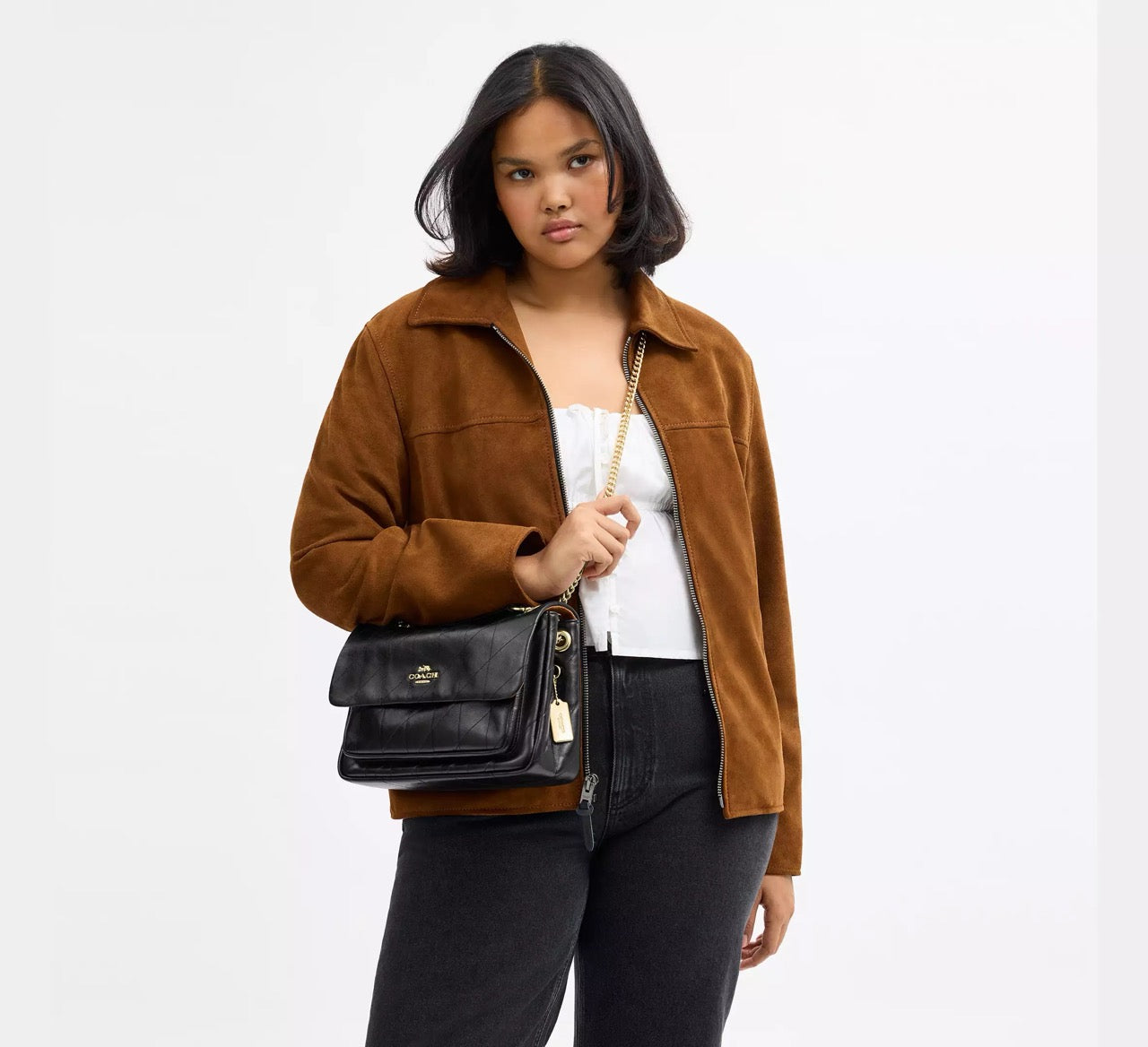 [INCOMING ETA 30 DAYS] COACH Elodie Crossbody Bag With Quilting in Black (CCZ62)