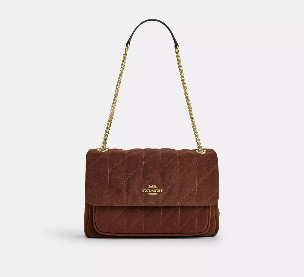 [READY STOCK MY] COACH Elodie Crossbody Bag With Quilting in Vintage Brown/Maple (CCZ63)