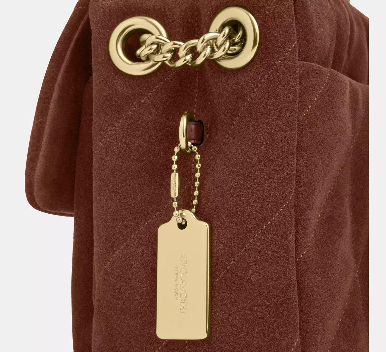 [READY STOCK MY] COACH Elodie Crossbody Bag With Quilting in Vintage Brown/Maple (CCZ63)