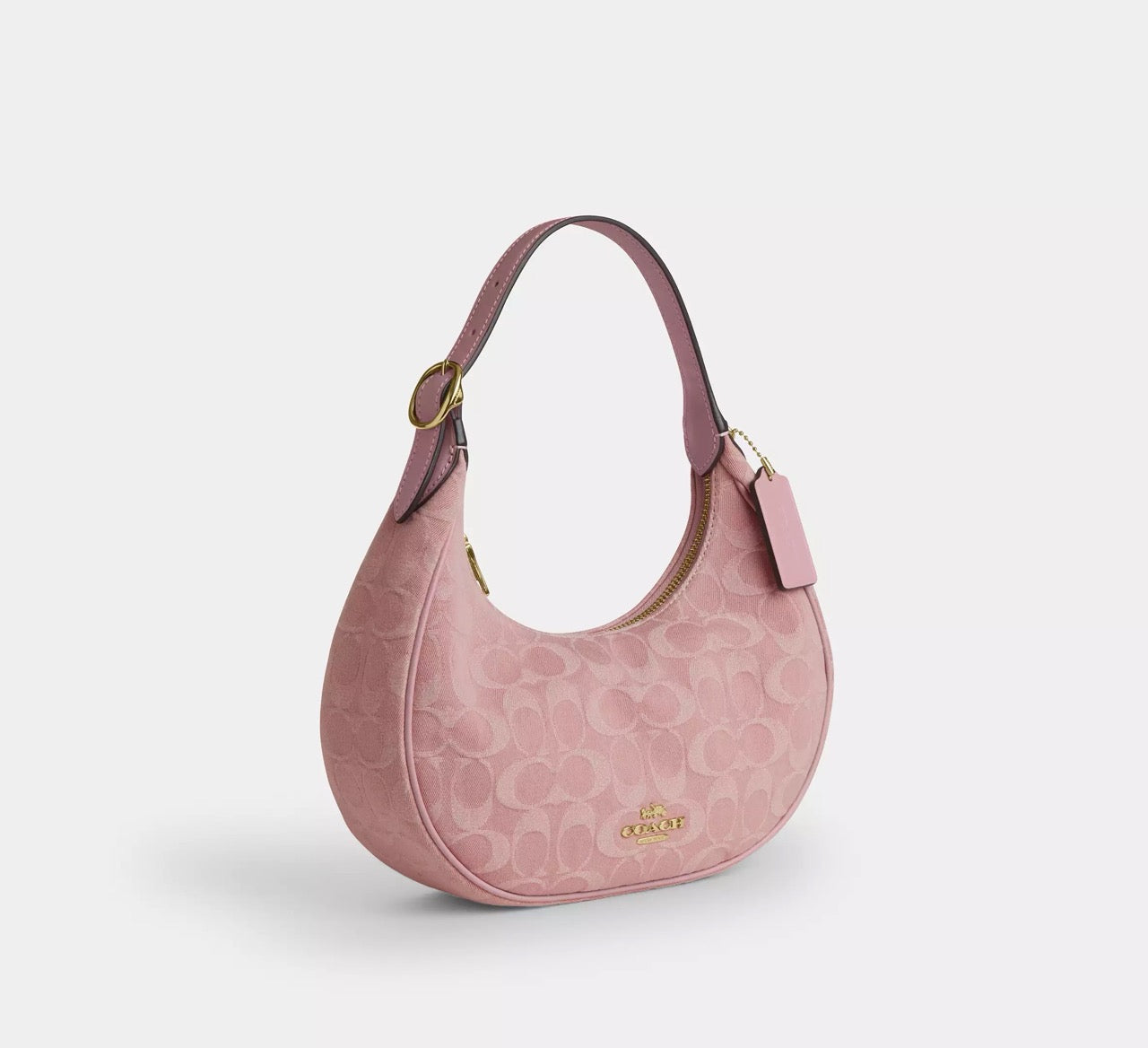 [INCOMING ETA 30 DAYS] COACH Emily Shoulder Bag In Signature Denim in Light Pink (CEN04)