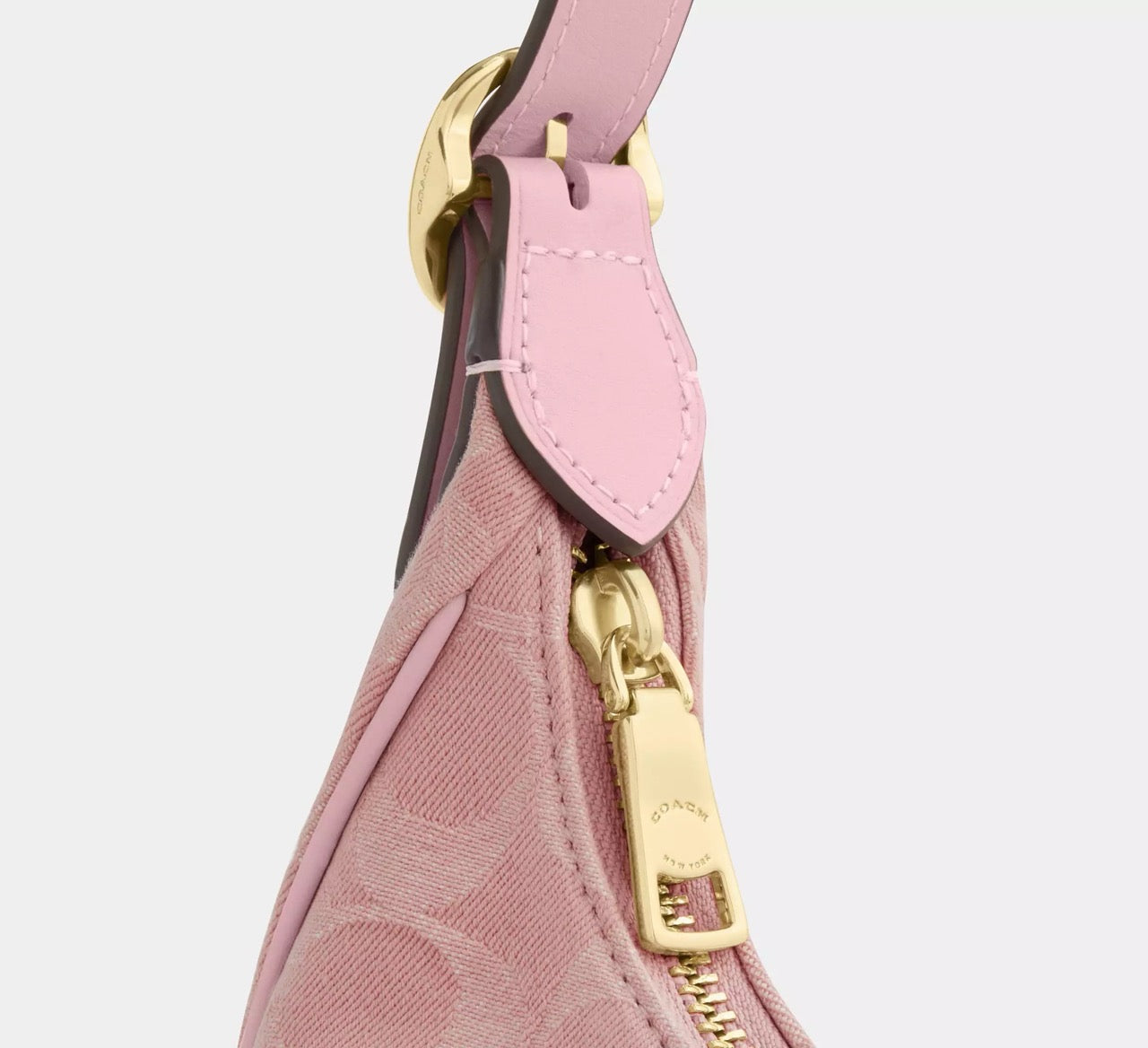[INCOMING ETA 30 DAYS] COACH Emily Shoulder Bag In Signature Denim in Light Pink (CEN04)