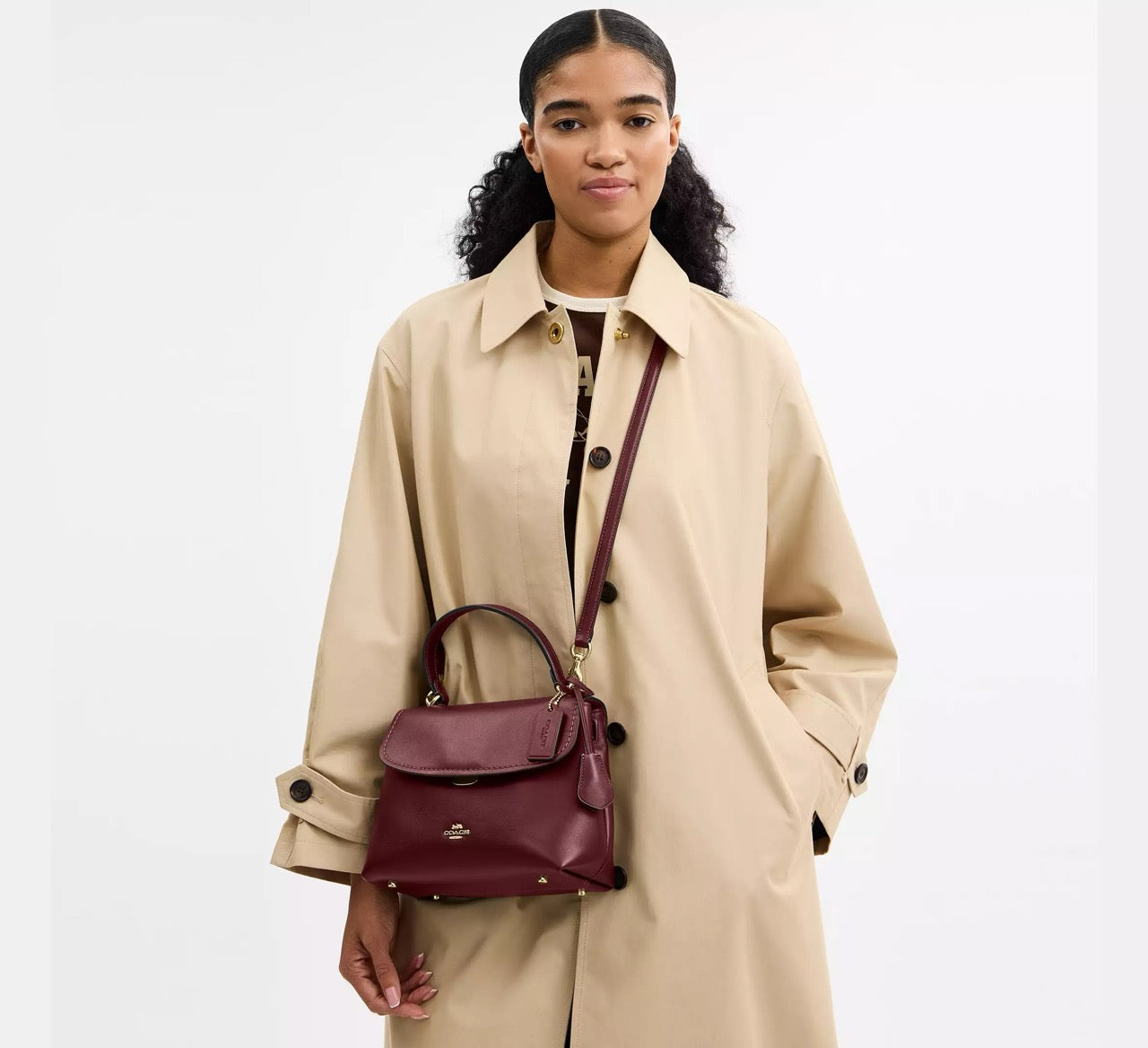 [INCOMING ETA 30 DAYS] COACH Emory Top Handle Bag in Dark Wine (CCE54)