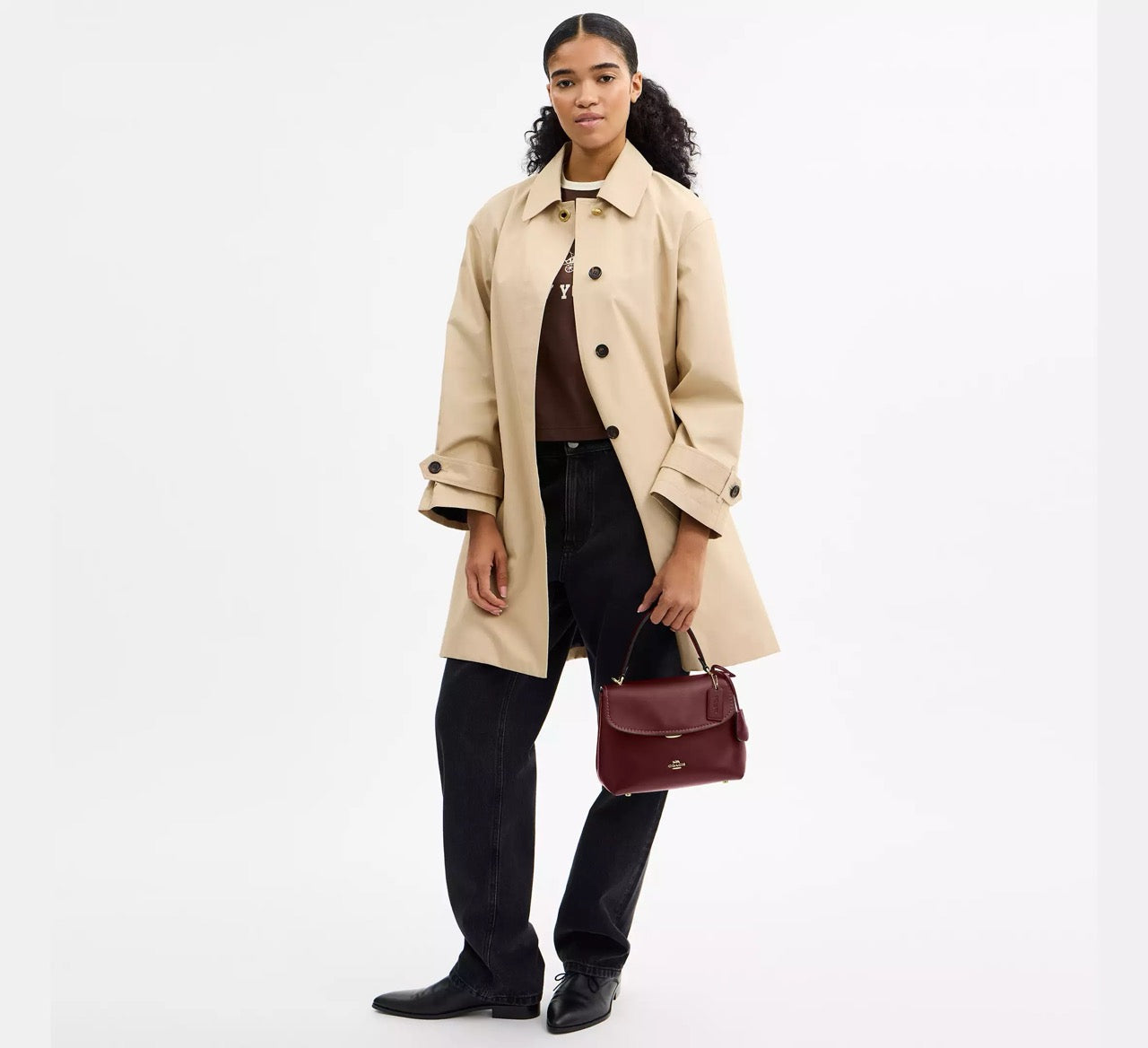 [INCOMING ETA 30 DAYS] COACH Emory Top Handle Bag in Dark Wine (CCE54)