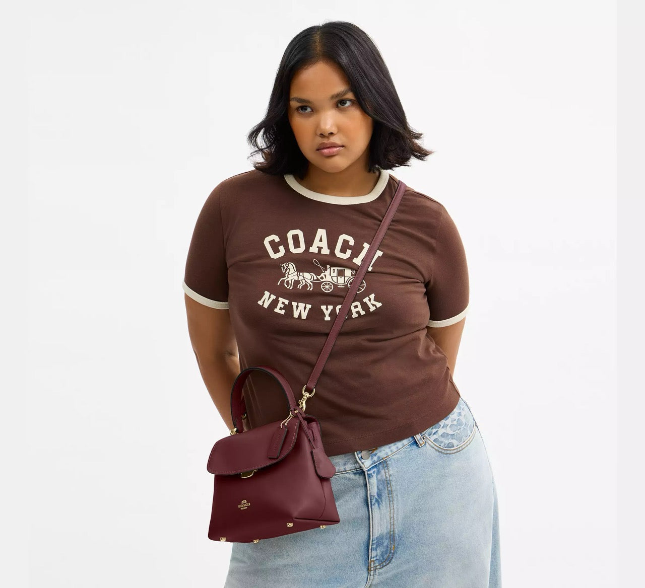 [INCOMING ETA 30 DAYS] COACH Emory Top Handle Bag in Dark Wine (CCE54)