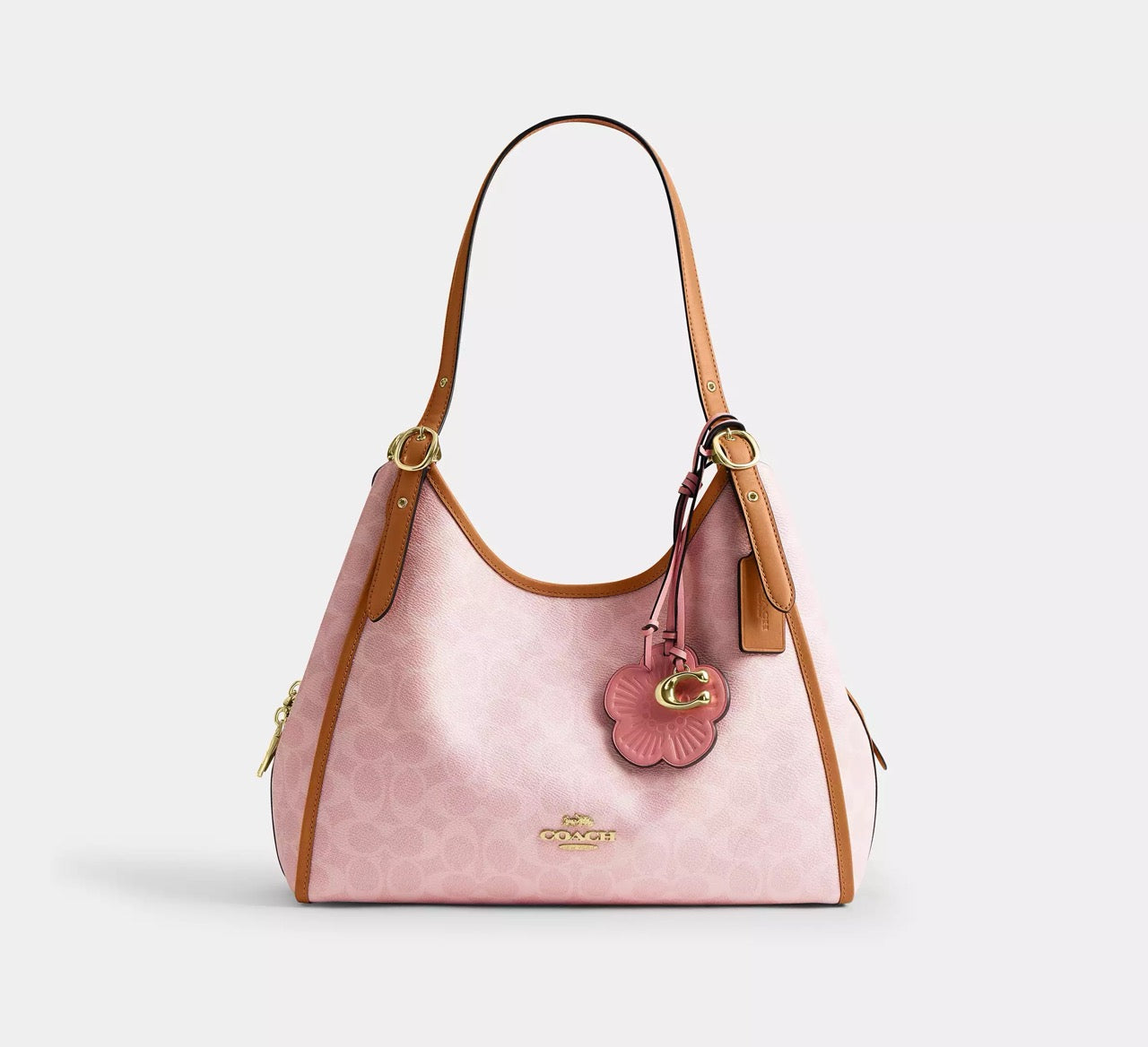 [READY STOCK MY] COACH Erin Shoulder Bag In Signature Canvas With Charms in Powder Pink (CEL13)