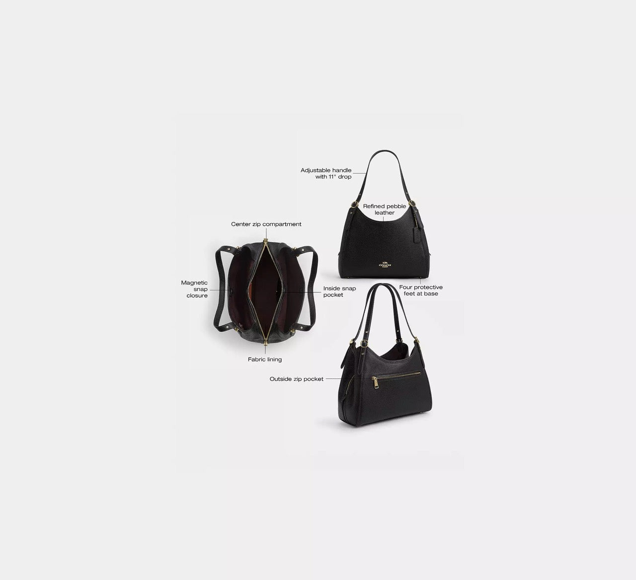 [WEB EXCLUSIVE][INCOMING ETA 30 DAYS] COACH Erin Shoulder Bag in Black (CAQ86)