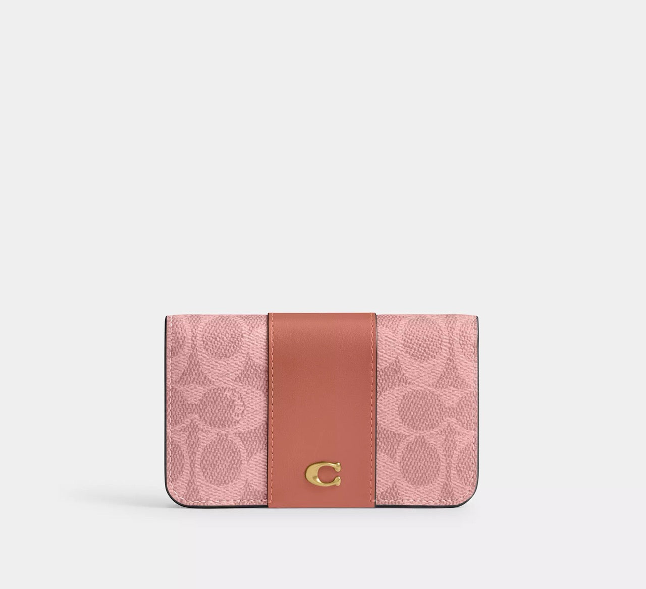 [WEB EXCLUSIVE][INCOMING ETA 30 DAYS] COACH Essential Slim Card Case In Signature Canvas in Melon Pink (CR542)