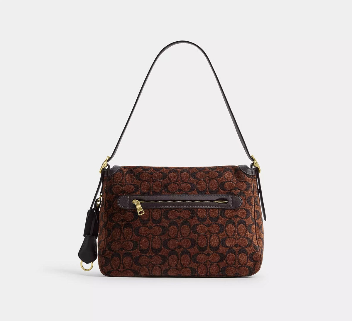 [INCOMING ETA 30 DAYS] COACH Etta Flap Bag In Signature Chenille in Truffle (CCE58)