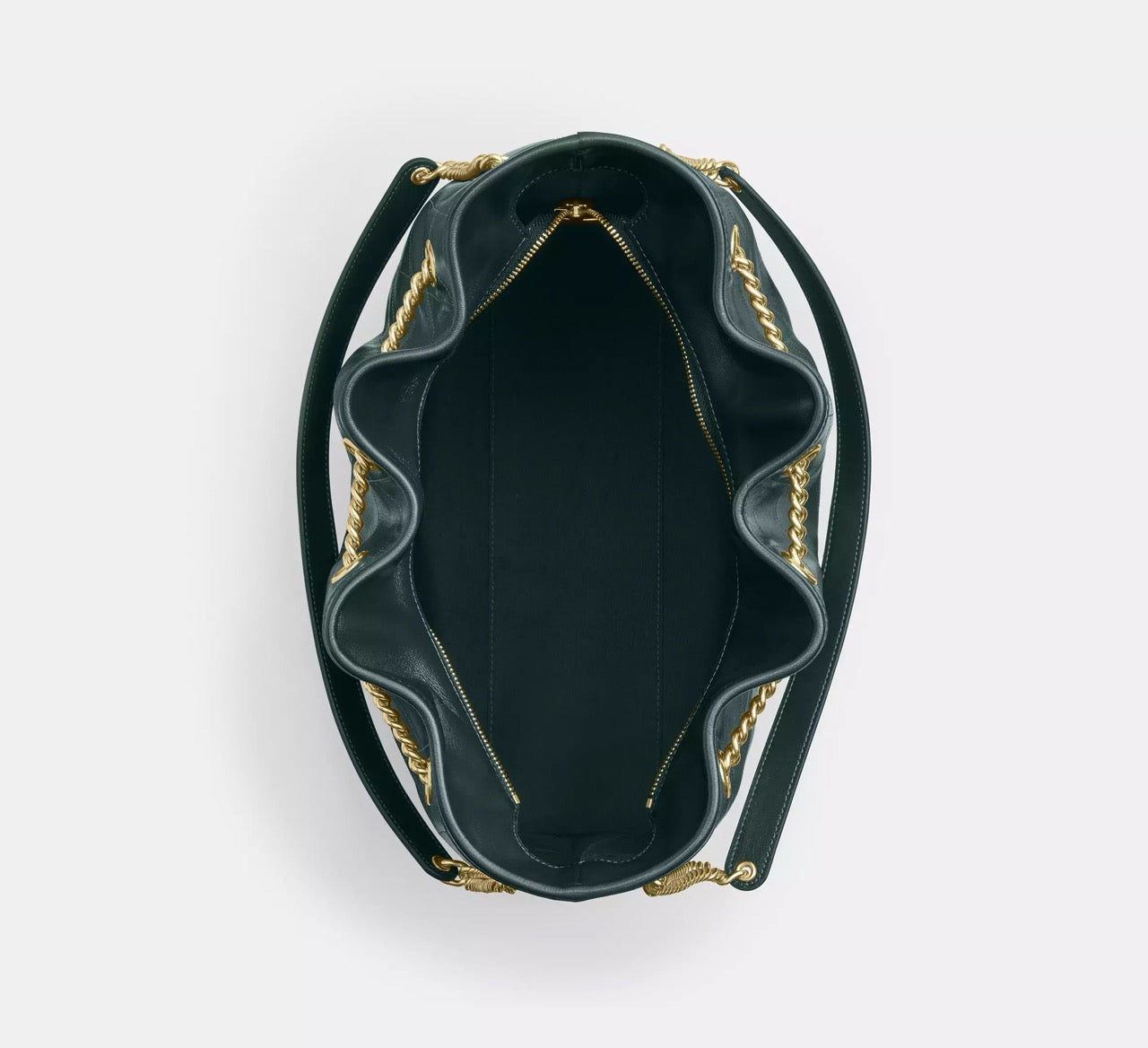 [SPECIAL DEAL][INCOMING ETA 30 DAYS] COACH Evelyn Large Shoulder Bag With Quilting in Dark Teal (CCZ81)