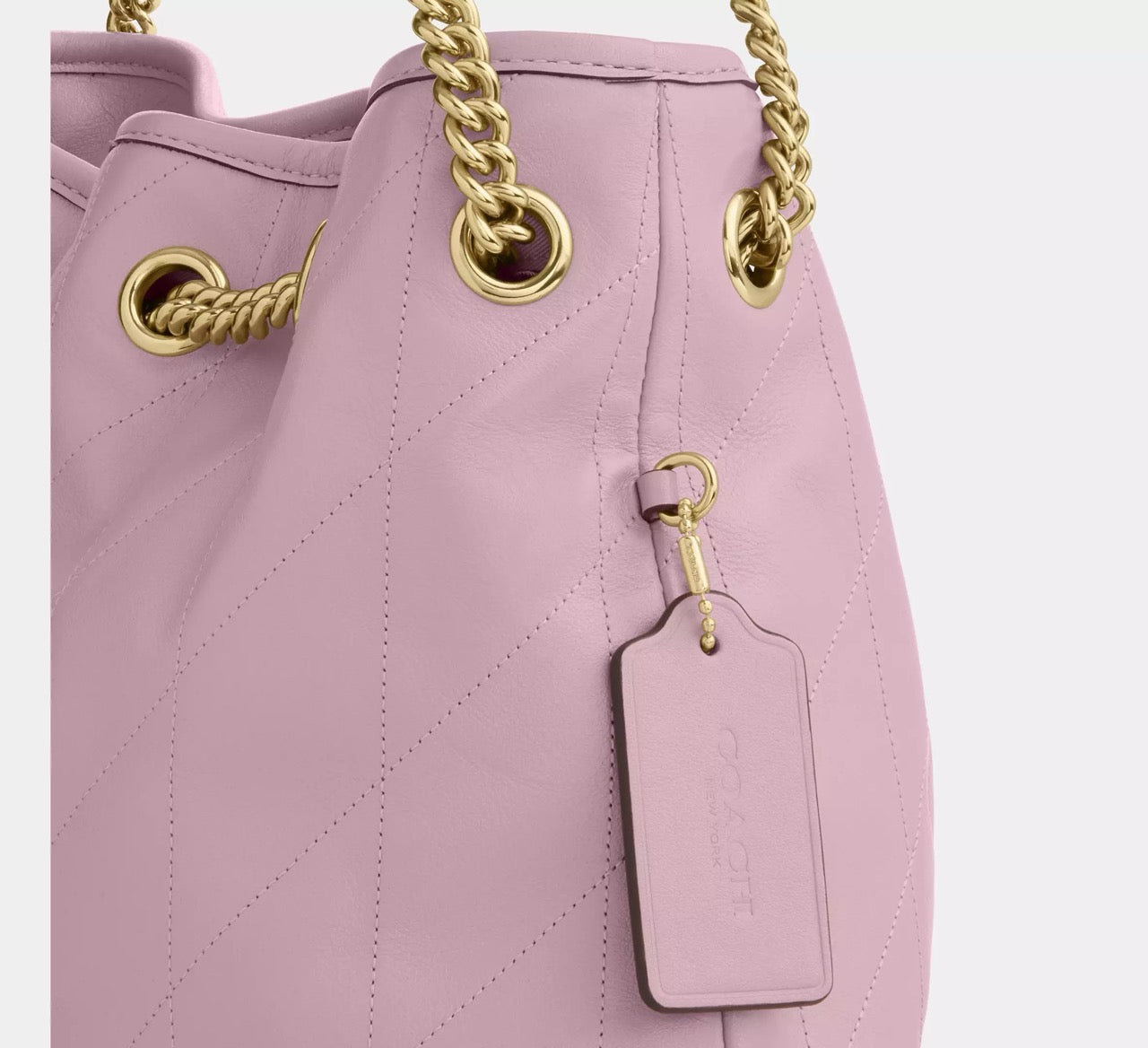 [READY STOCK MY] COACH Evelyn Shoulder Bag With Quilting in Carnation (CDR00)