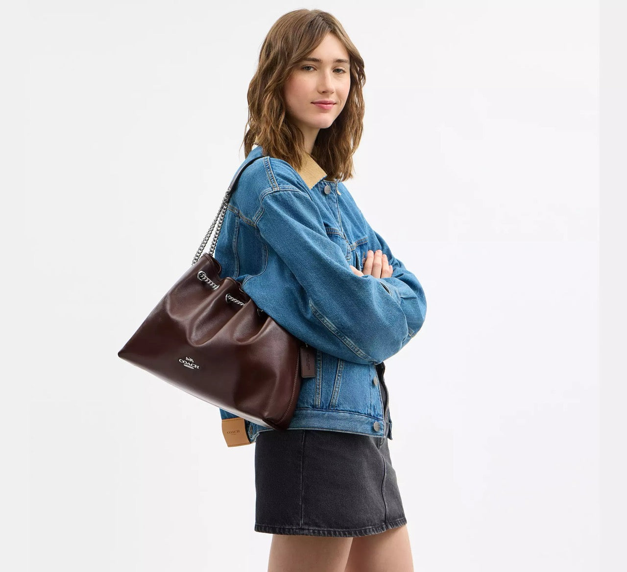 [INCOMING ETA 30 DAYS] COACH Evelyn Shoulder Bag in Maple (SHW)(CCZ79)