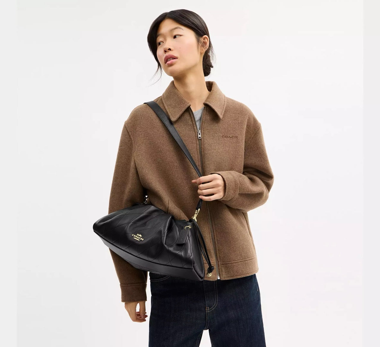 [INCOMING ETA 30 DAYS] COACH Faye Large Shoulder Bag With Quilting in Black (CCZ58)