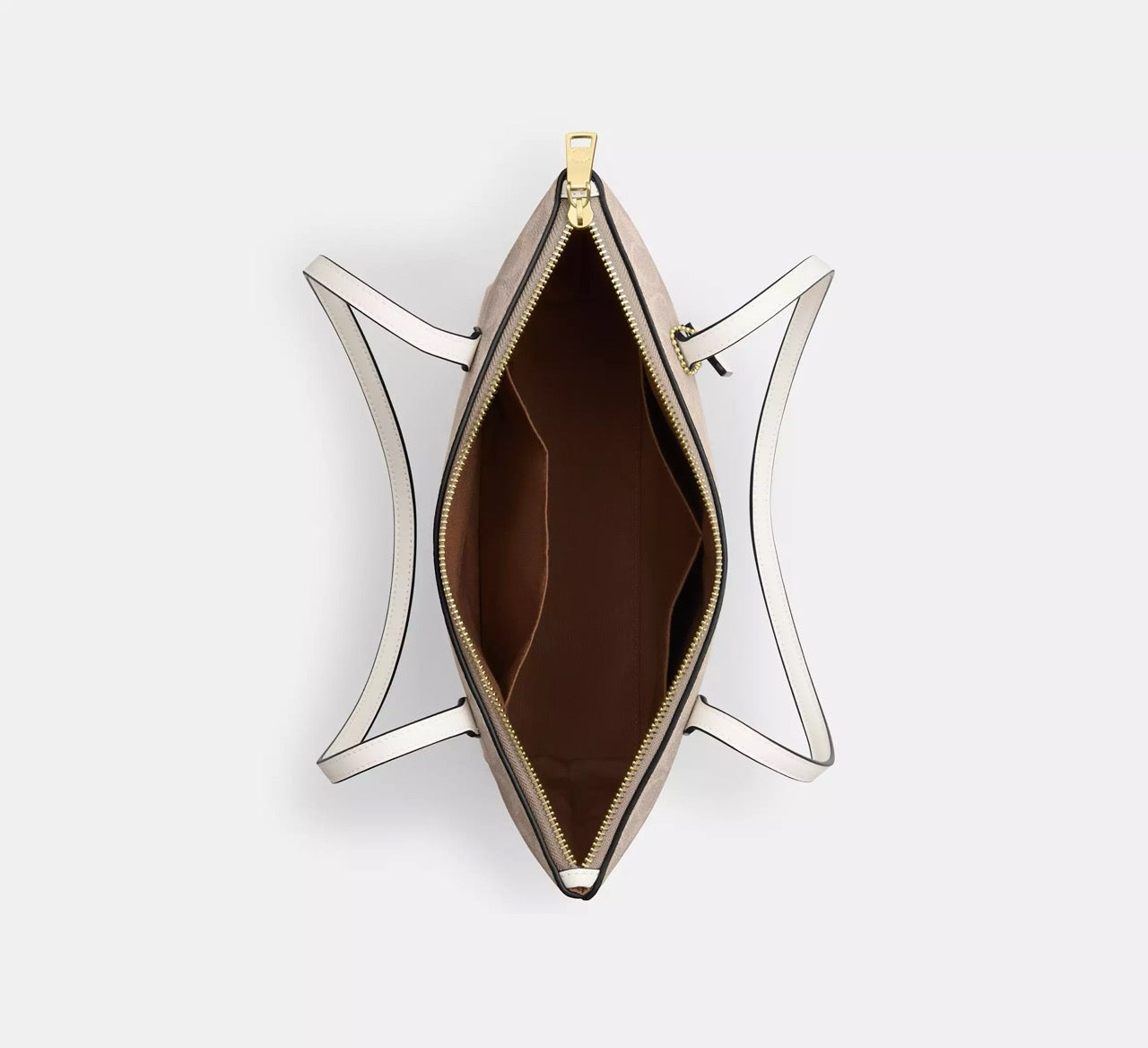 [INCOMING ETA 30 DAYS] COACH Fiona Zip Tote Bag In Signature Canvas in Sand/Chalk (CBT18)