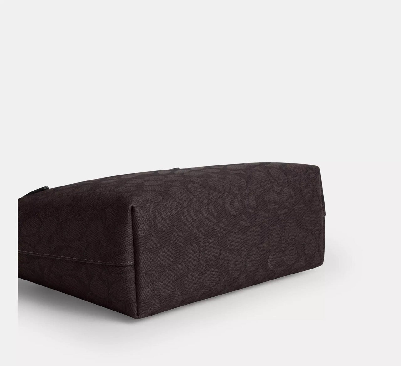 [READY STOCK MY] COACH Fiona Zip Tote Bag In Signature Canvas in Walnut/Black (CBT18)