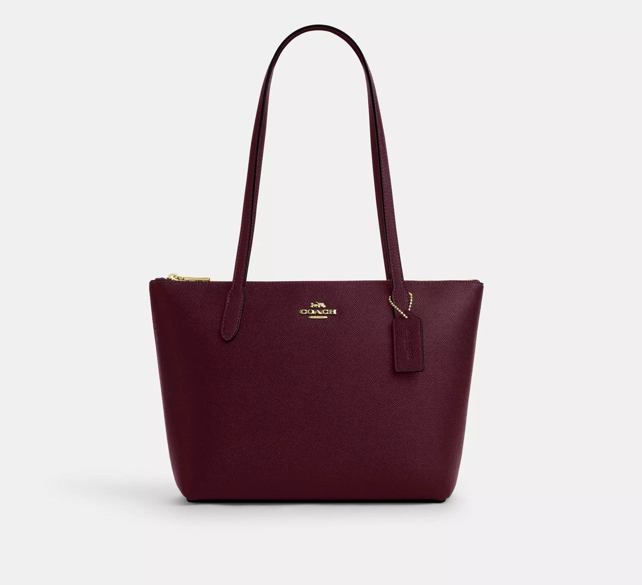[INCOMING ETA 30 DAYS] COACH Fiona Zip Tote Bag in Dark Wine (CW395)