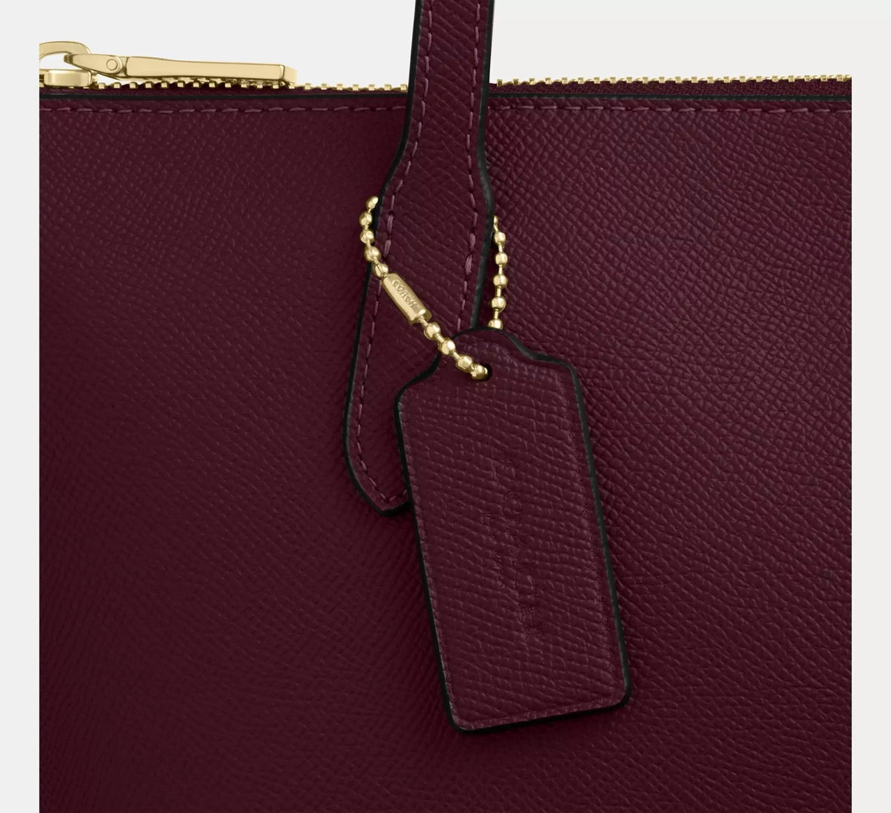 [INCOMING ETA 30 DAYS] COACH Fiona Zip Tote Bag in Dark Wine (CW395)