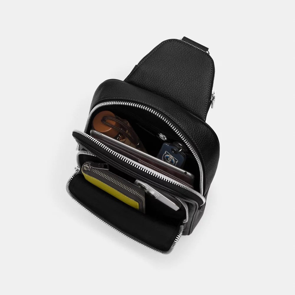 [INCOMING ETA 30 DAYS] COACH For Men Ethan Pack In Signature Canvas in Charcoal/Black (CZ393)